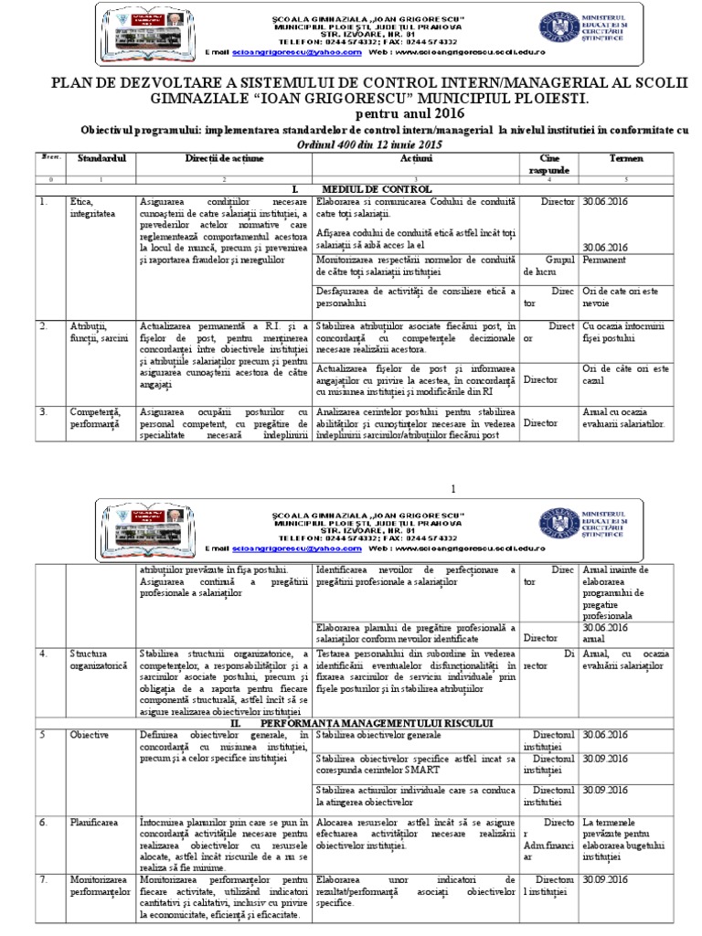 1.Program de Dezvoltare a Scim 2016
