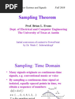 Sampling Theorem Lecture 16