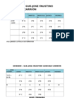 Horario - 2016