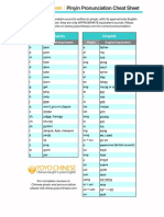 Pinyin and Time Words Cheat Sheet - PD PDF