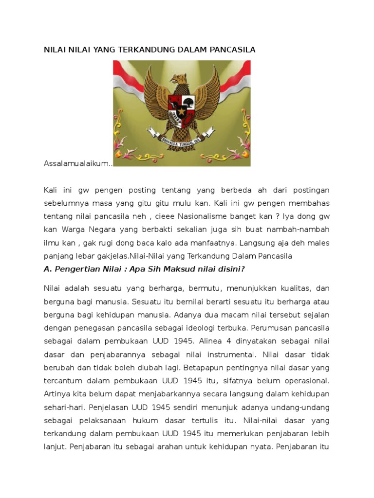 Arti Dan Nilai Pancasila Pdf