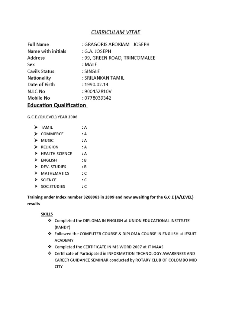 Joseph CV | PDF