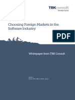 Choosing Foreign Markets in The Software Industry: Whitepaper From TBK Consult