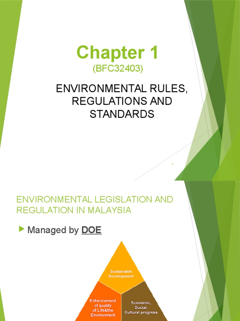 Chapter 1b Environmental Rules & Regulations Malaysia PDF