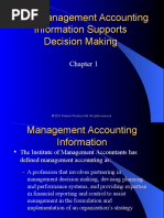 How Management Accounting Information Supports Decision Making