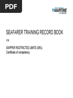Seafarer Training Record Book Skipper Restricted Limits