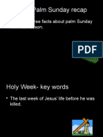 Lesson 9 and 10 - Holy Week