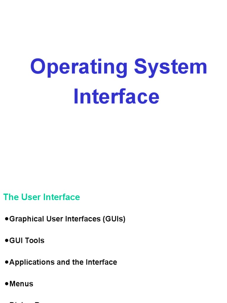 Operating System User Interface | Graphical User Interfaces | Microsoft