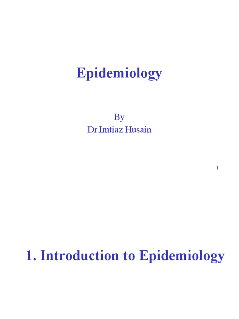 Epidemiology Lecture Notes Infection Sensitivity And Specificity