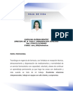 Hoja de Vida de Carolina Guzman. Regente de Farmacia PDF
