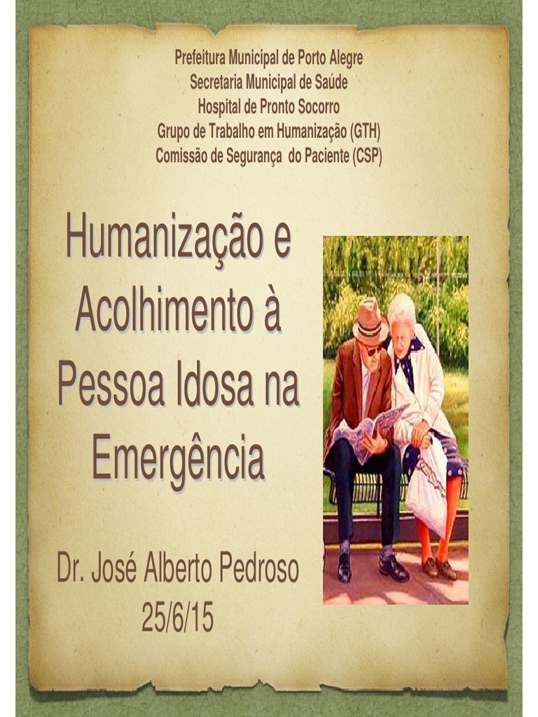 Humanização no Atendimento ao Idoso em Emergência 