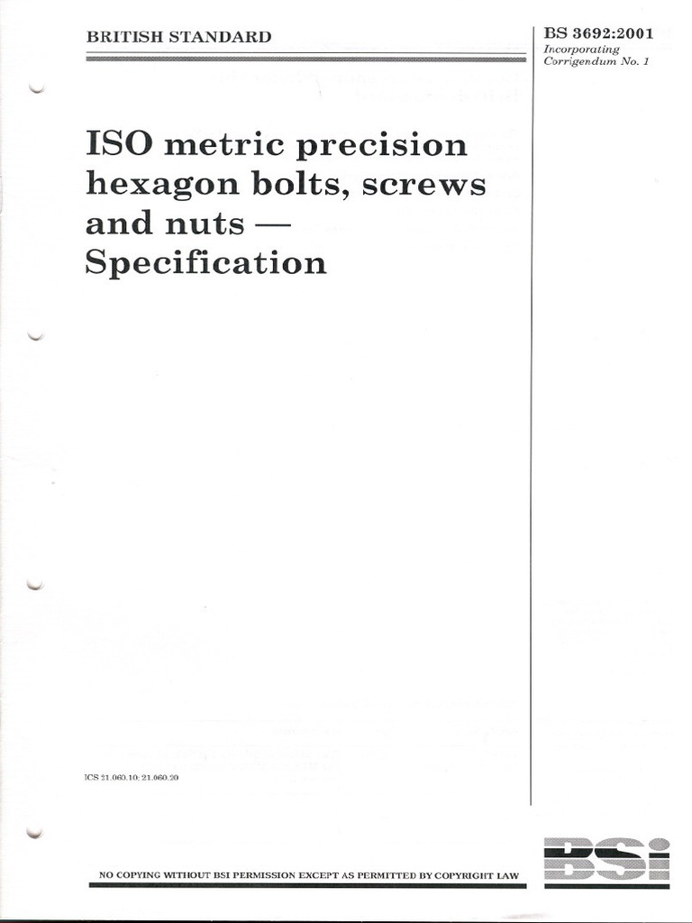 BS 3692 2001 | PDF