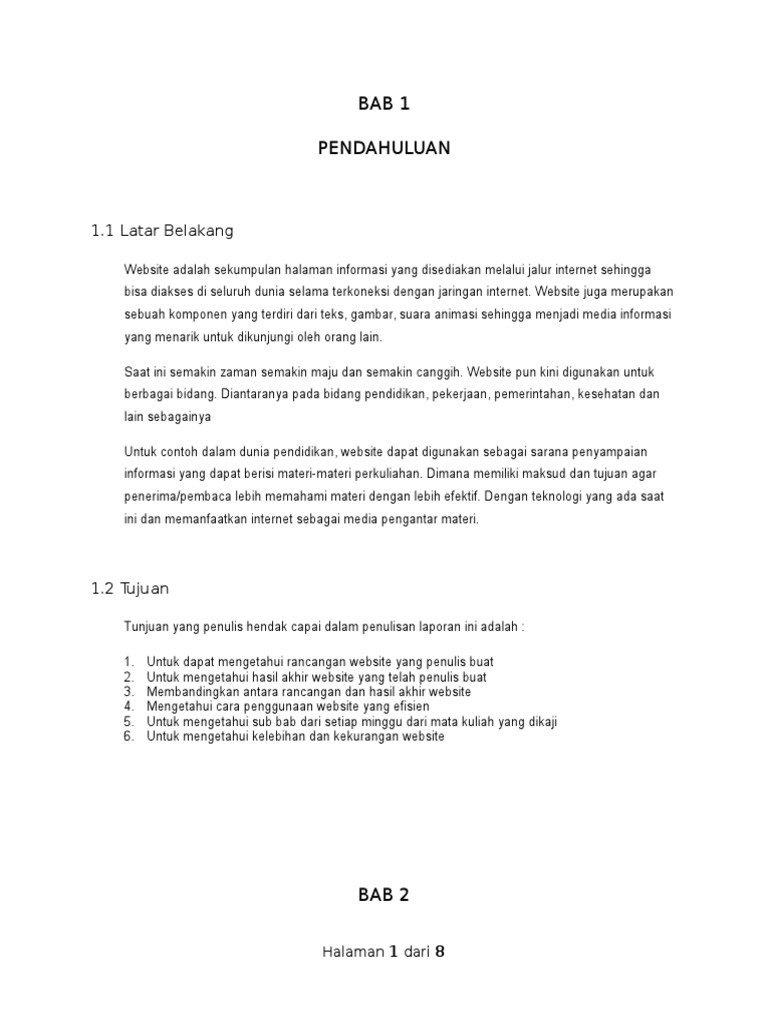 Laporan Pembuatan Website