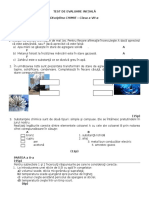 Test Initial Chimie 7