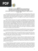 Download PROSPECT OF UPSTREAM AND DOWNSTREAM PLASTIC RAW MATERIAL IN INDONESIA 2009 by MEDIA DATA RISET PT SN30641617 doc pdf