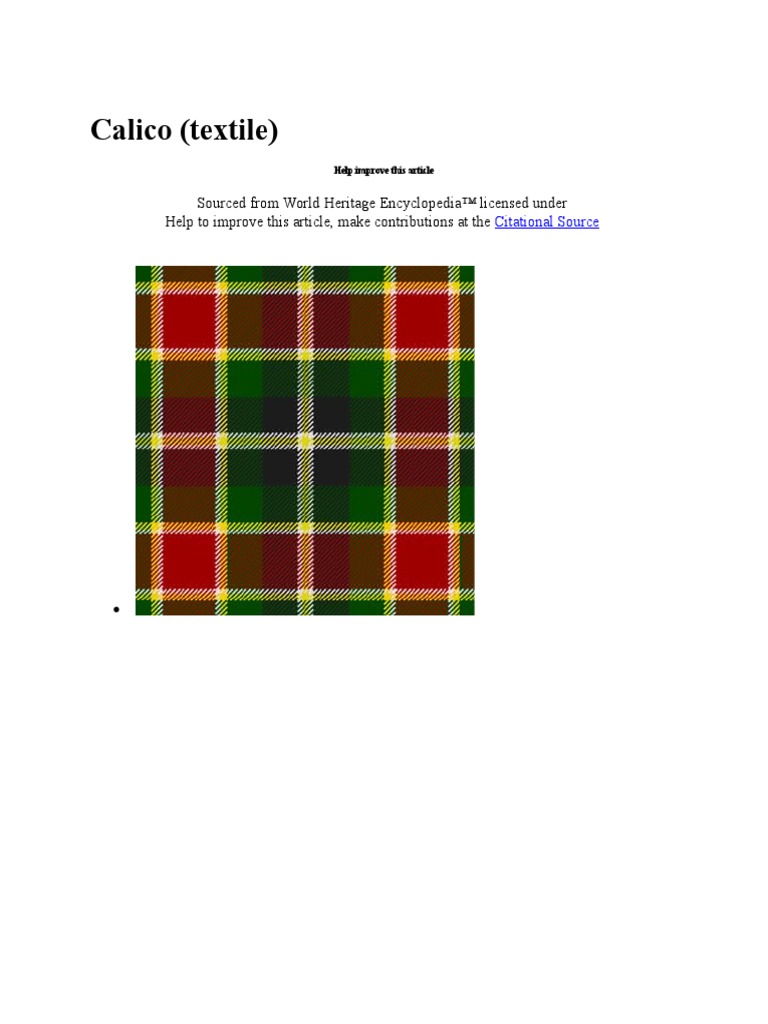 Understanding Calico Fabric History | PDF | Canvas | Clothing Industry