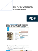 Instructions for DownloadingCertificate