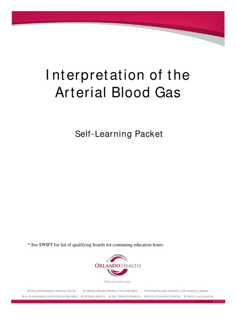 Interpretation of The Arterial Blood Gas PDF Hypoxia (Medical) Bicarbonate