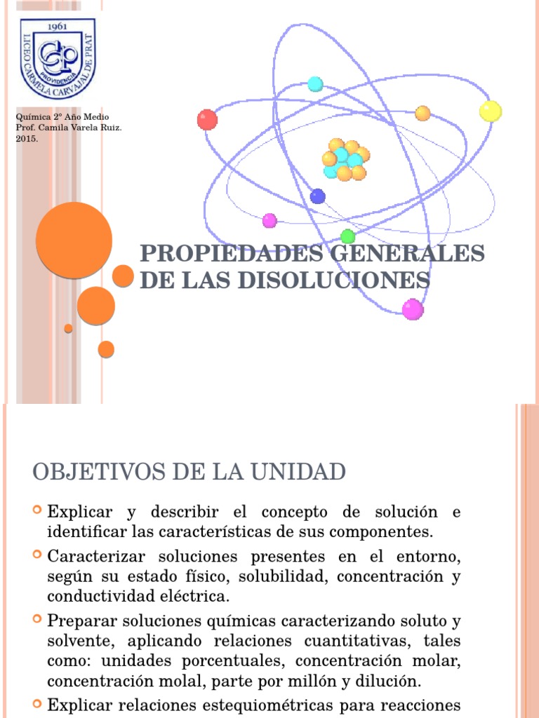 Propiedades Generales de Las Disoluciones Solubilidad