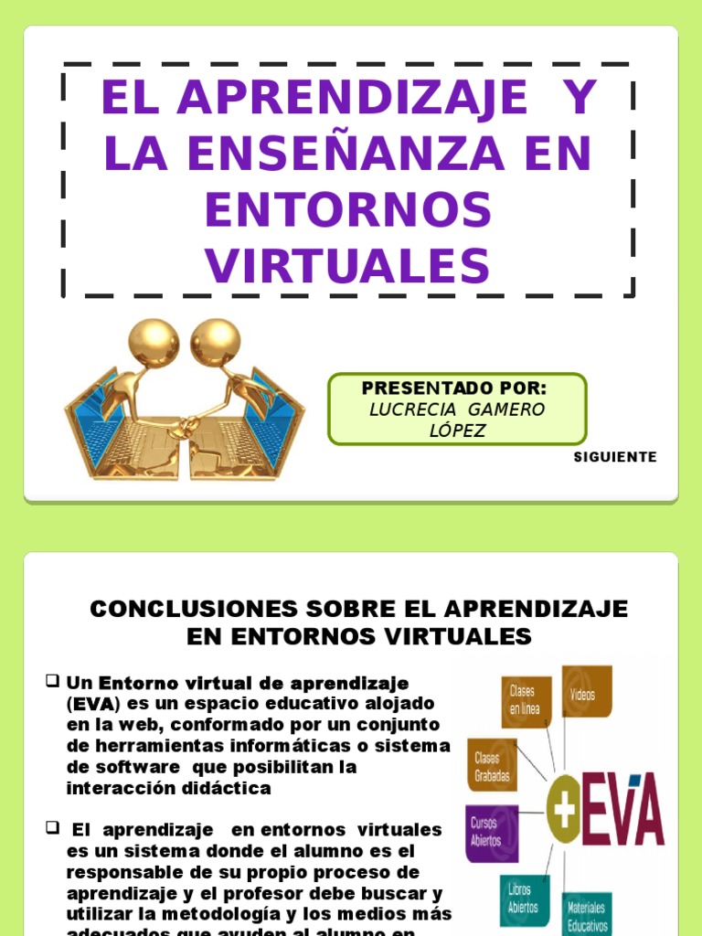 El Aprendizaje y La Enseñanza en Entornos Virtuales | PDF | Aprendizaje ...