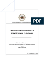 La Información Económica y Estadística en El Turismo. 2002