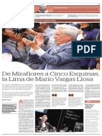 De Miraflores a Cinco esquinas, la Lima de Mario Vargas Llosa