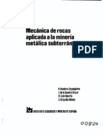  Mecánica de Rocas en Minería Metálica Subterránea [1ª Ed. 1991]