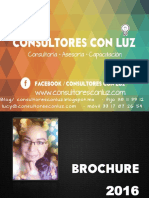 Carta de Presentación y Brouchure 2016 Consultores Con Luz & Dra. Lucy Medina.