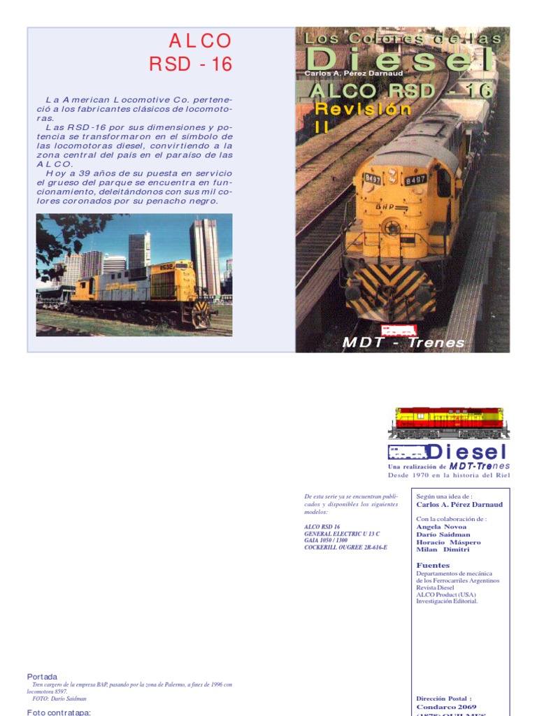 Locomotora Alco Rsd-16 | PDF | Ingeniería de Transporte | Compañías ...