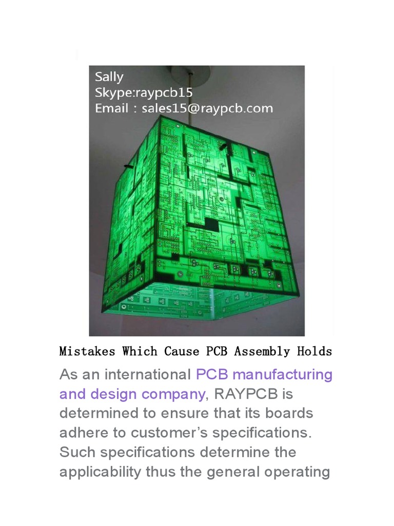 Mistakes Which Cause PCB Assembly Holds | PDF | Printed Circuit Board