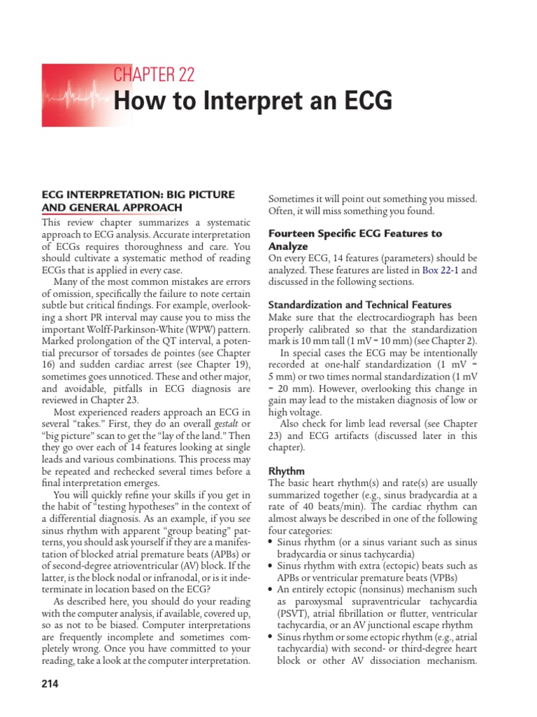 How To Interpret An ECG Chapter 22 Clinical Electrocardiography A ...