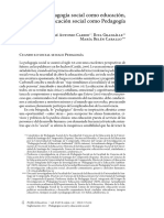 De La Pedagogía Social Como Educación, A La Educación Social Como Pedagogía