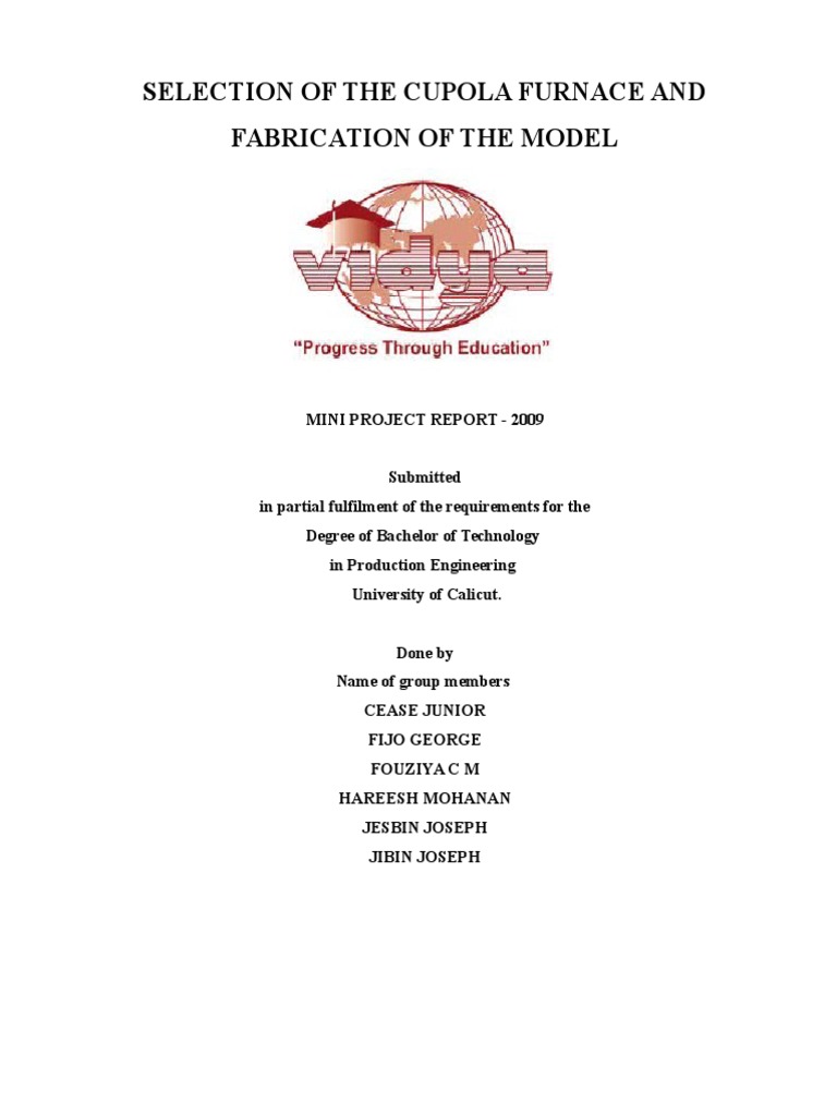 Cupola Furnace PDF Foundry Building Materials