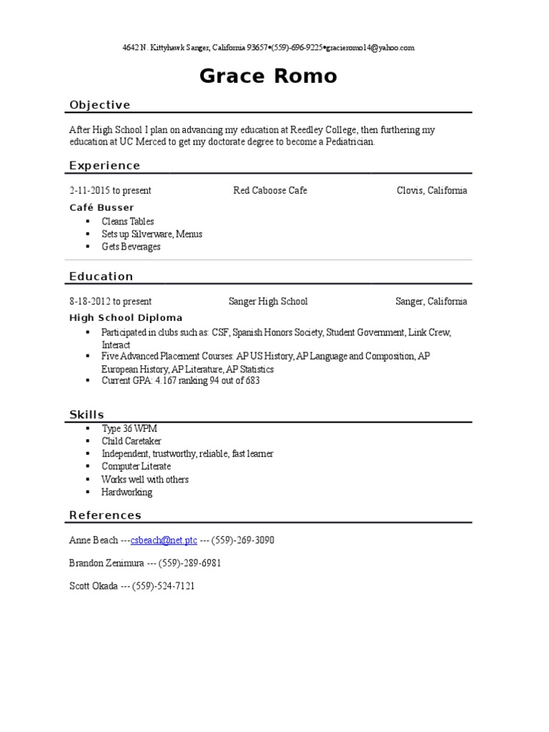 Grace Romo's Educational and Career Goals | PDF