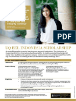 UQ BEL Indonesia Scholarship 2016