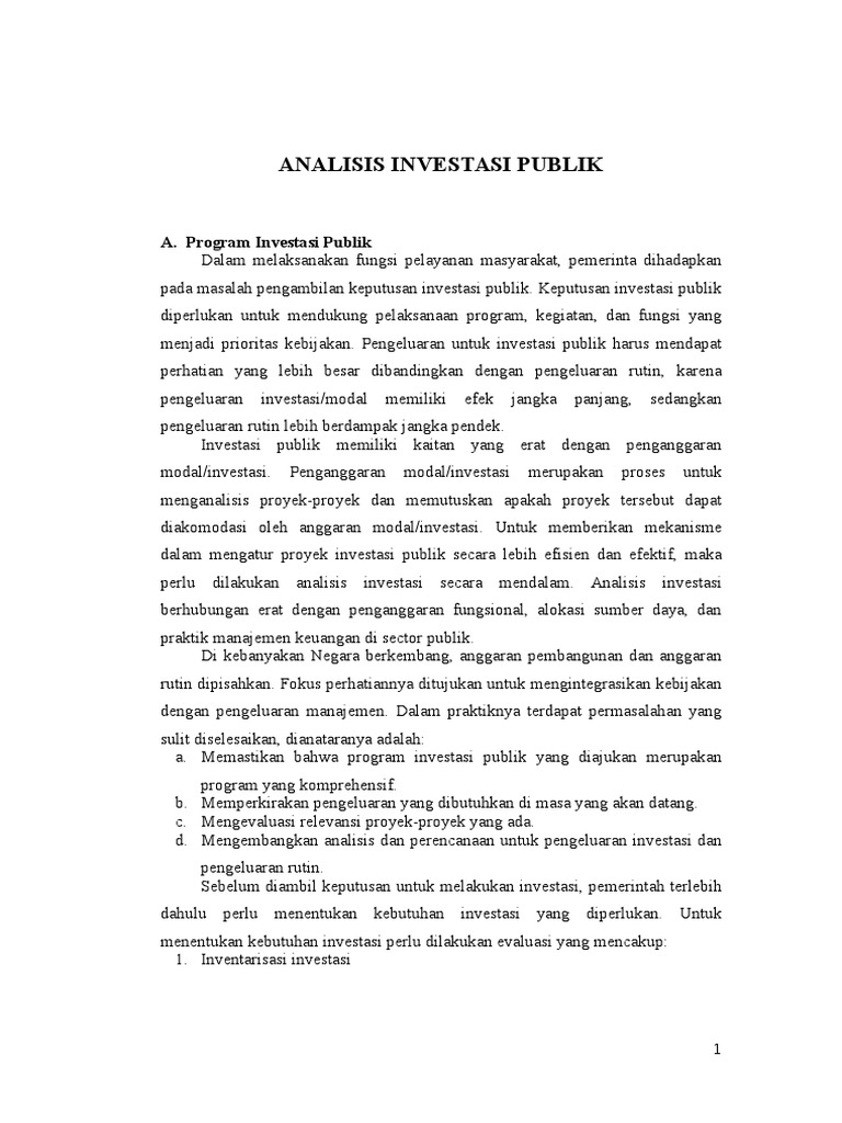 Bab 6 Resume Analisis Investasi Publik
