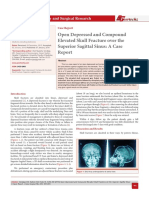 Open Depressed and Compound Elevated Skull Fracture Over The Superior Sagittal Sinus: A Case Report