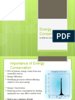 Energy Conservation: in Different Scenarios