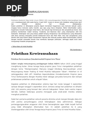 Pelatihan Kewirausahaan