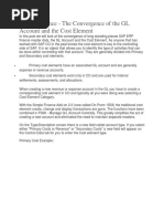 Simple Finance - The Convergence of The GL Account and The Cost Element