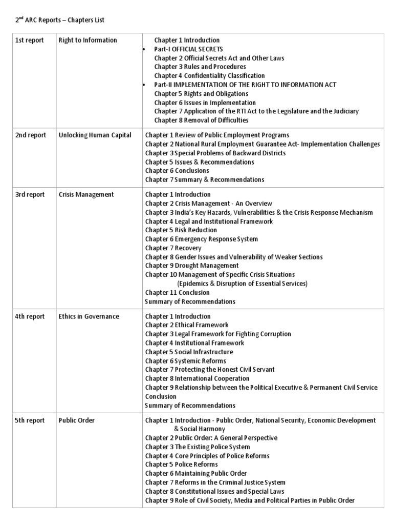 ARC Report Chapters Table PDF E Government Governance