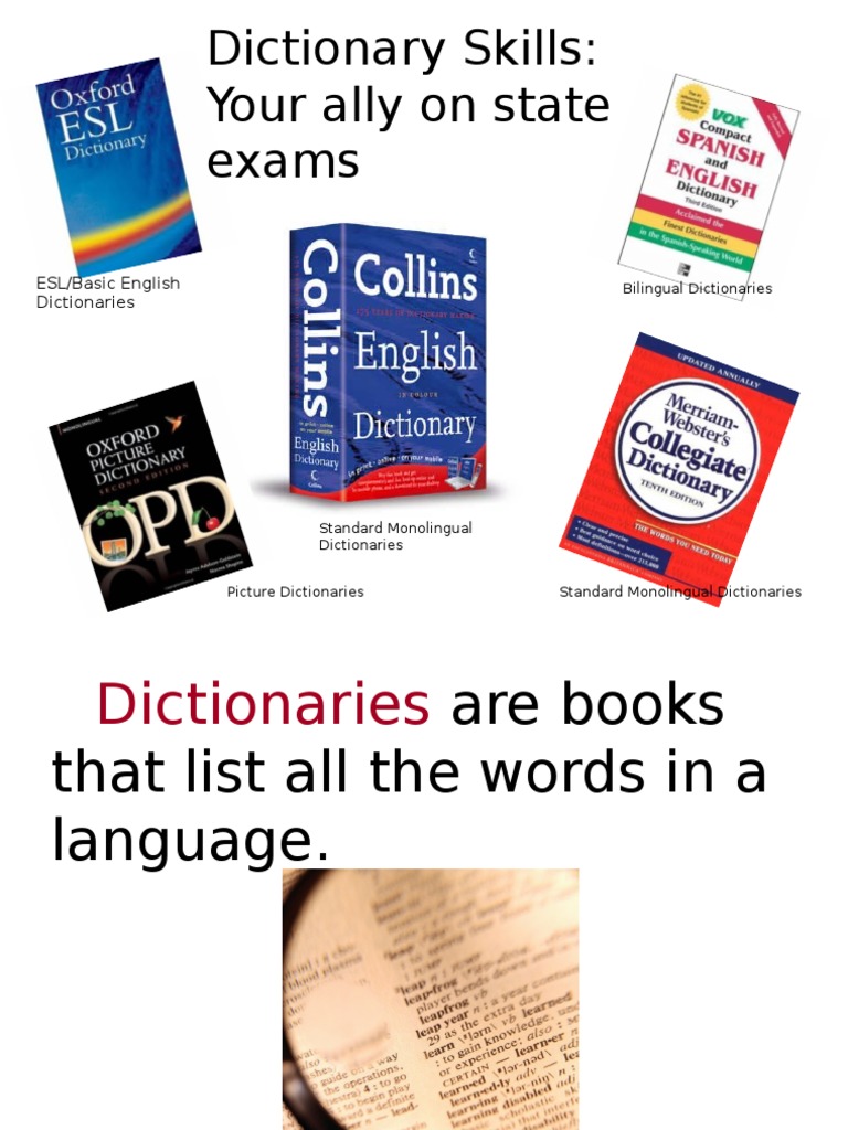 How to Use a Dictionary Powerpoint | Sentence (Linguistics) | Dictionary