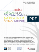 GENEALOGÍAS CRÍTICAS DE LA COLONIALIDAD en AMÉRICA LATINA, ÁFRICA, ORIENTE