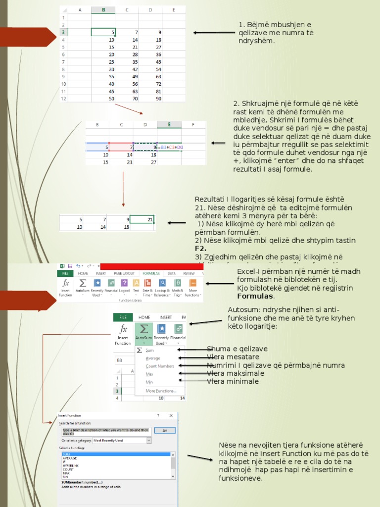 Formulat Dhe Funksionet | PDF