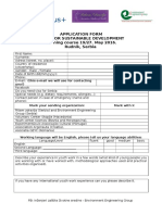 Application Form Training Seeds for Sustainable Development