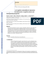 Empirical Evidence of Cognitive Vulnerability For Depression Among Children and Adolescents - A Cognitive Science and Developmental Perspective