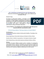 Convocatoria Al IV Foro Acceso Abierto en INFO 2016