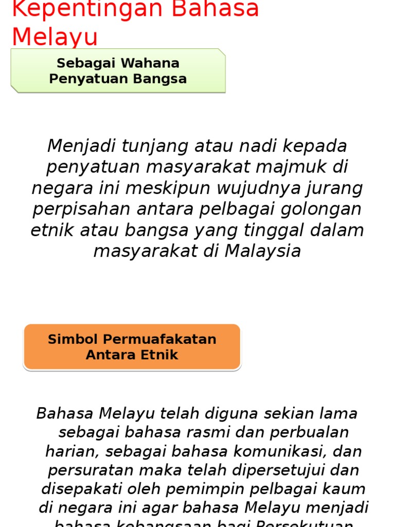 Kepentingan Bahasa Melayu  PDF