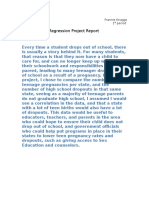 Regression Project Report: Frannie Knaggs 1 Period