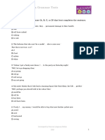 Activate! B2 Extra Grammar Tests Test 6: Developed by Pearson Longman Hellas 2009